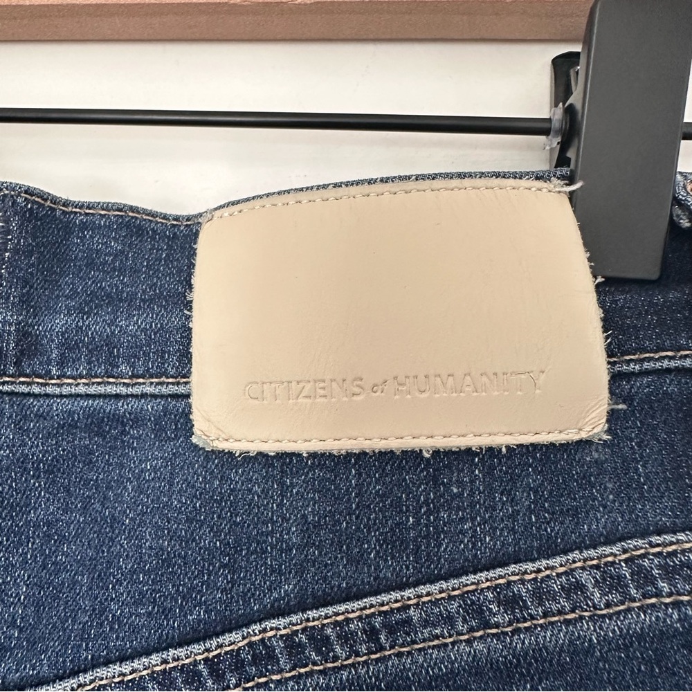 Citizens of Humanity (24) Isola Mid Rise Slim Crop Med/Dark Wash Denim Jeans - Picture 6 of 13